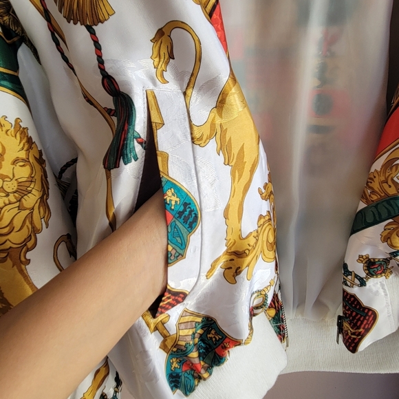 VTG Rare Korean Unisex Bomber Jacket PMB Fashion Apparel Size 8 Full Zipper Silk - Picture 5 of 15